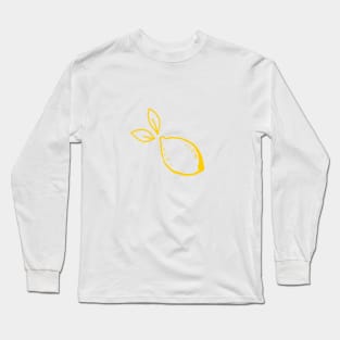 Inky Lemons - Yellow Long Sleeve T-Shirt